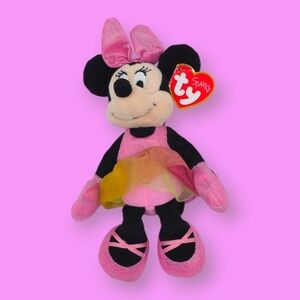 TY Beanie Babies Minnie Mouse Sparkle Ballerina Plush Doll